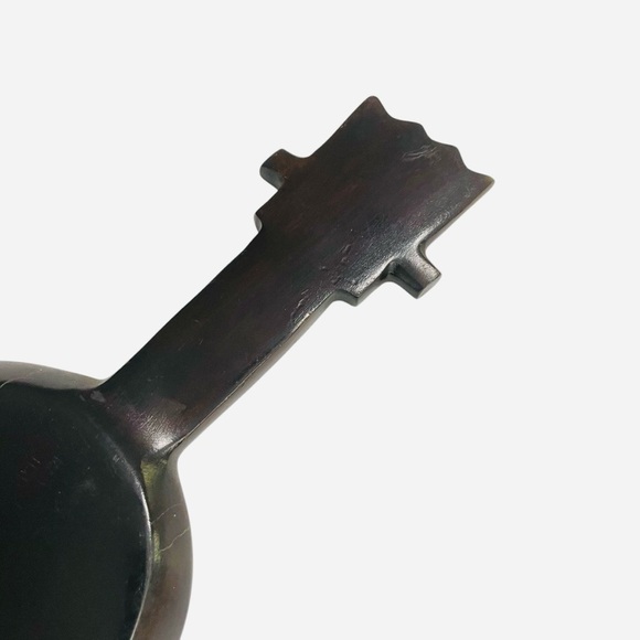 Vintage Wooden Violin Shaped Tray Made in Haiti 16”L x 6”W bottom x 5”W Top - Picture 6 of 13